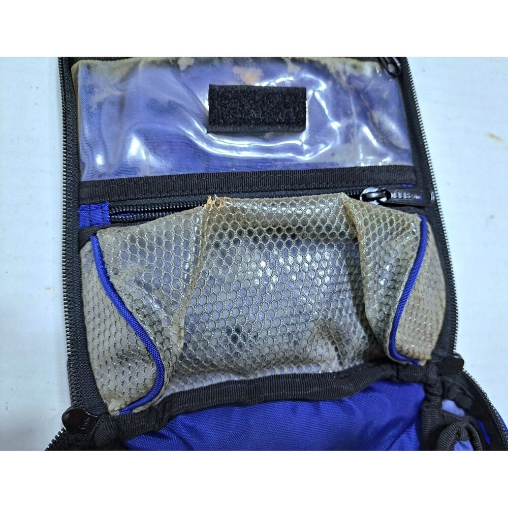 LL Bean Personal Travel Bag Vintage Toiletry Organizer Hanging Shower Blue - Picture 5 of 8